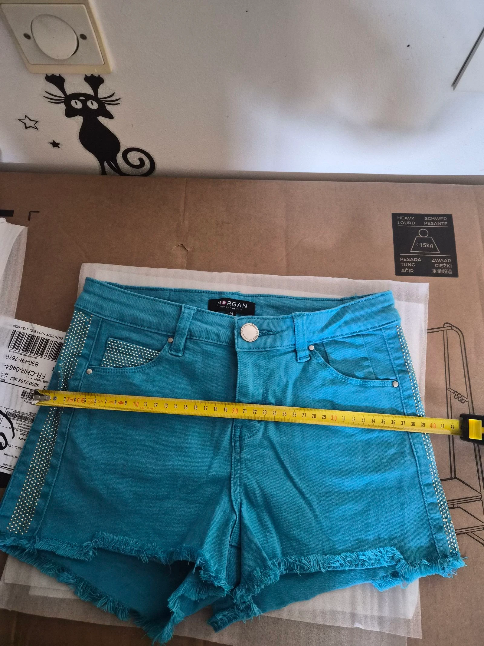 Short turquesa Morgan tamanho 34/XS – photo 15